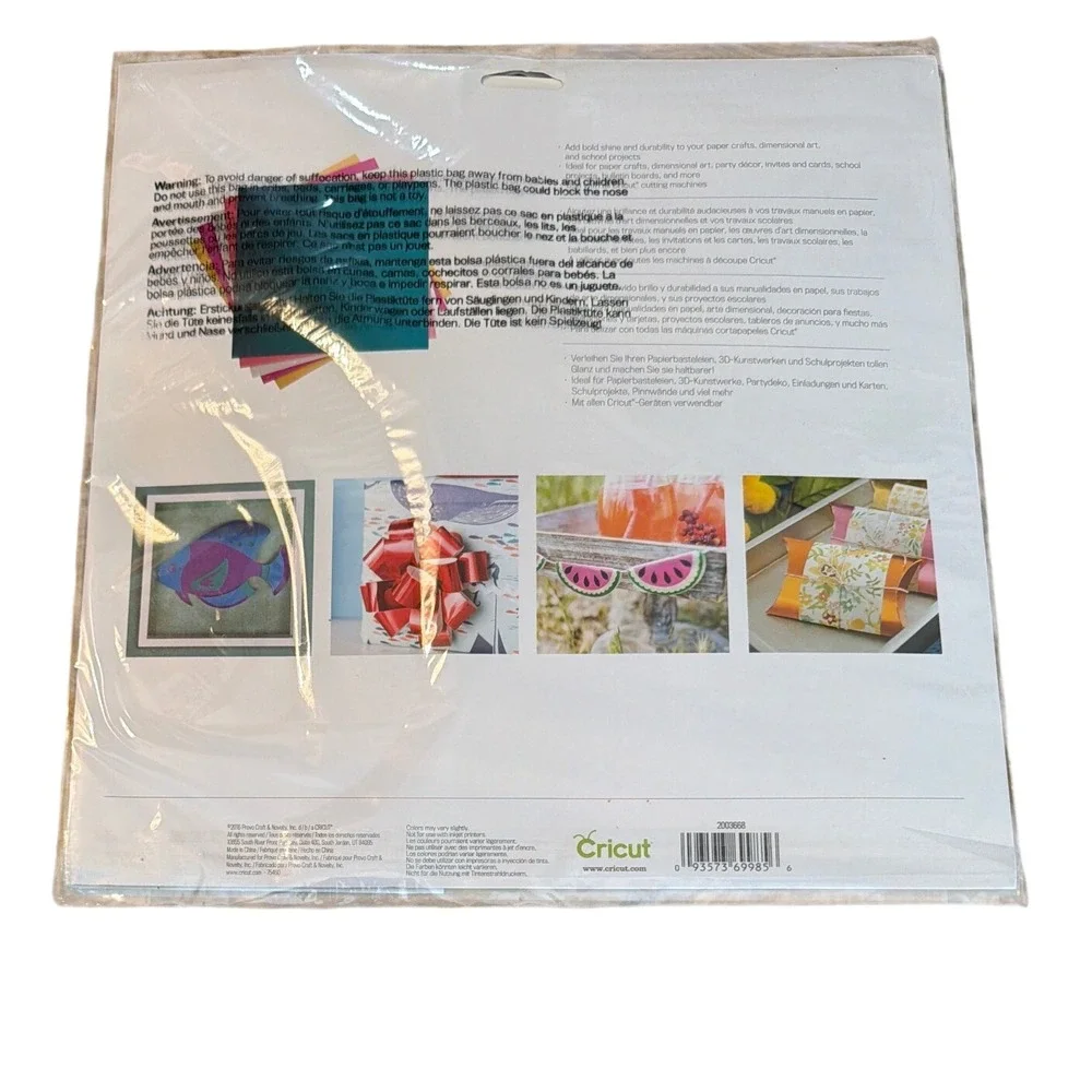 Cricut Foil Poster Board 12x12 Fairy Tale Sampler 10ct Multicolor 2018